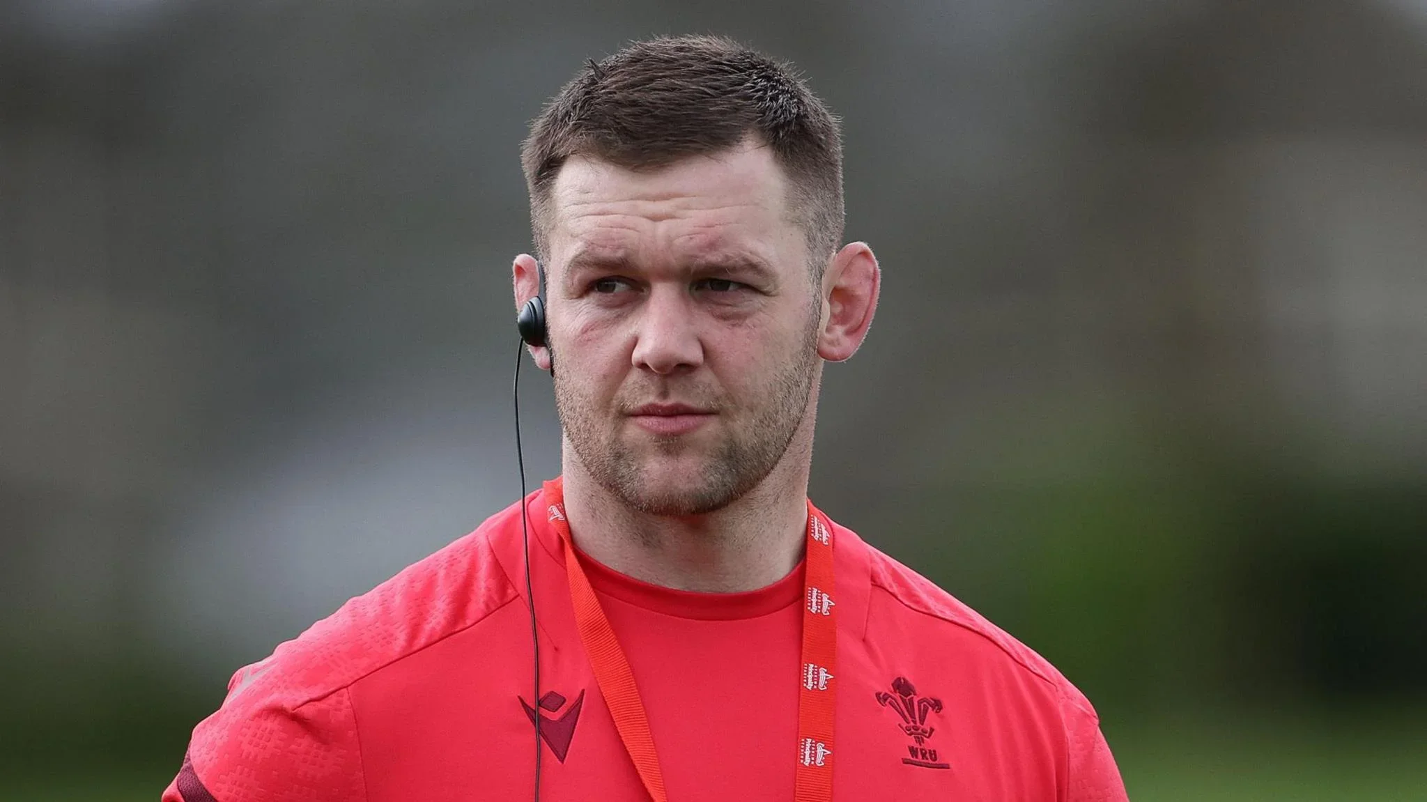 Wales coach Dan Lydiate in training